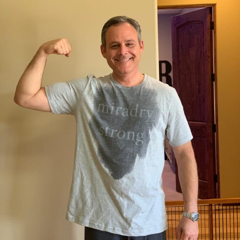 Dr. Scott Gerrish post workout miradry strong.