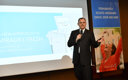 Dr. Scott Gerrish doing a presentation on mirada Fresh