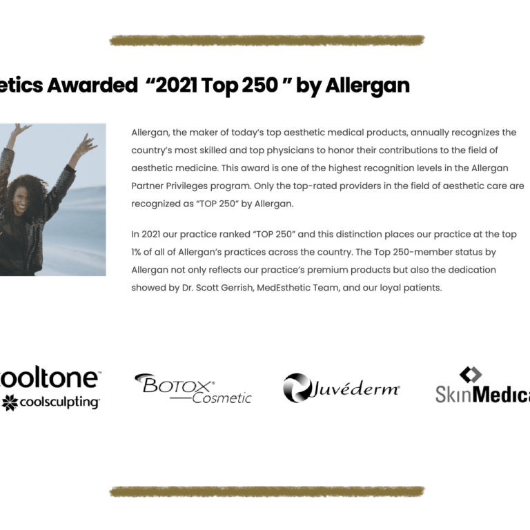 Gerrish MedEsthetics awarded Allergan Top 250 awar